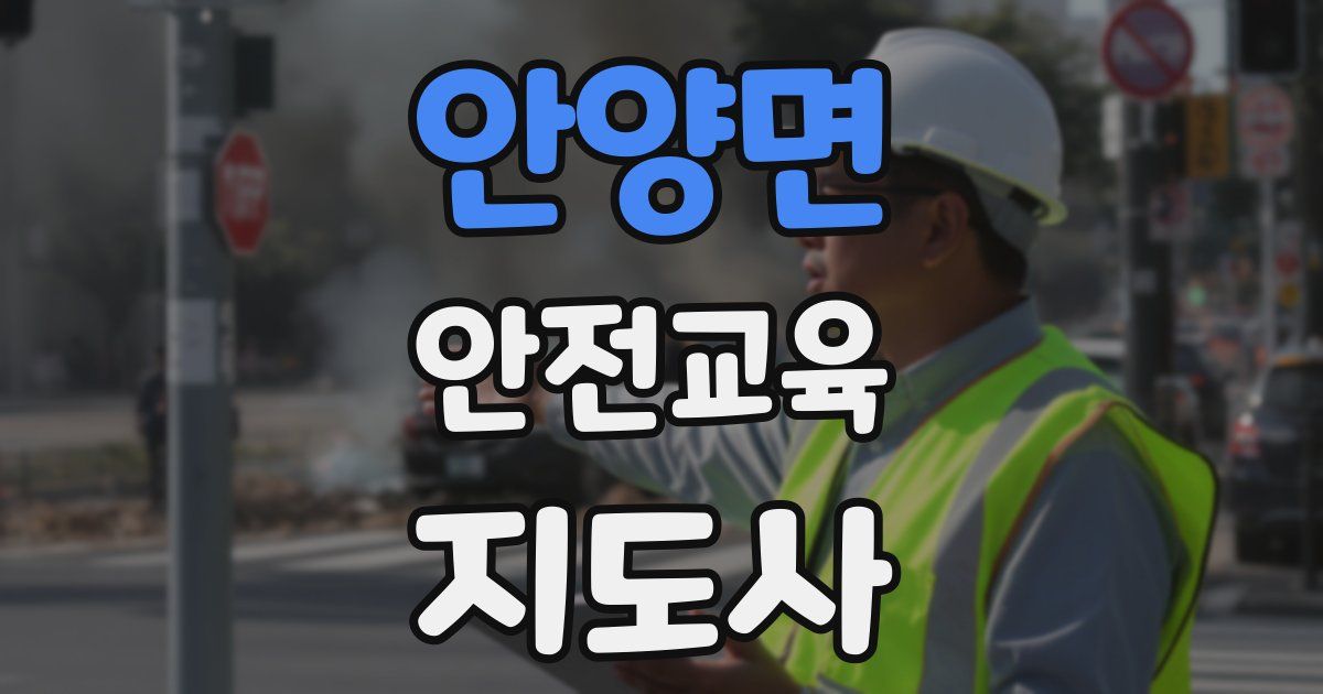안양면 안전교육지도사 자격증