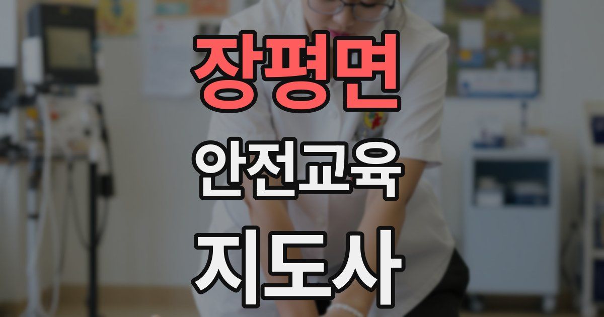 장평면 안전교육지도사 자격증