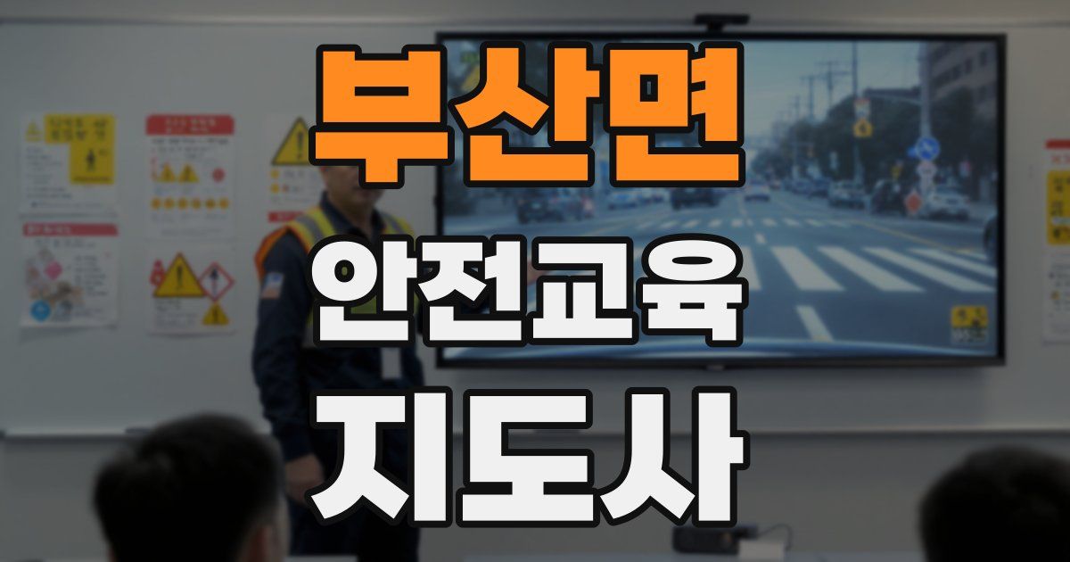 부산면 안전교육지도사 자격증