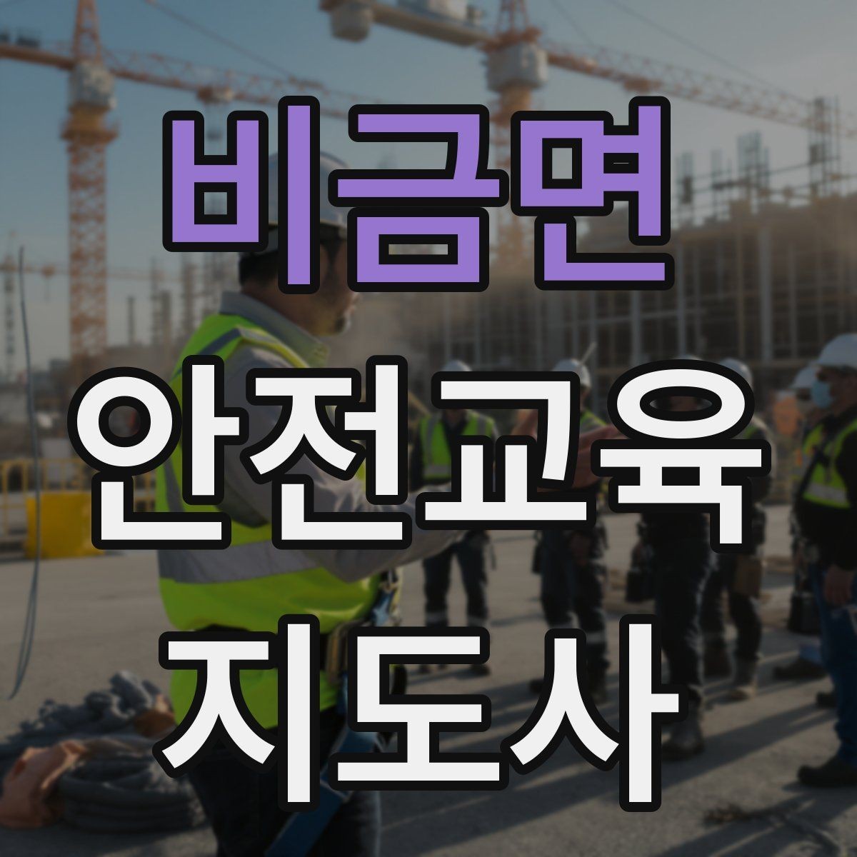 비금면 안전교육지도사 자격증 강의 진행 시 유의할 점