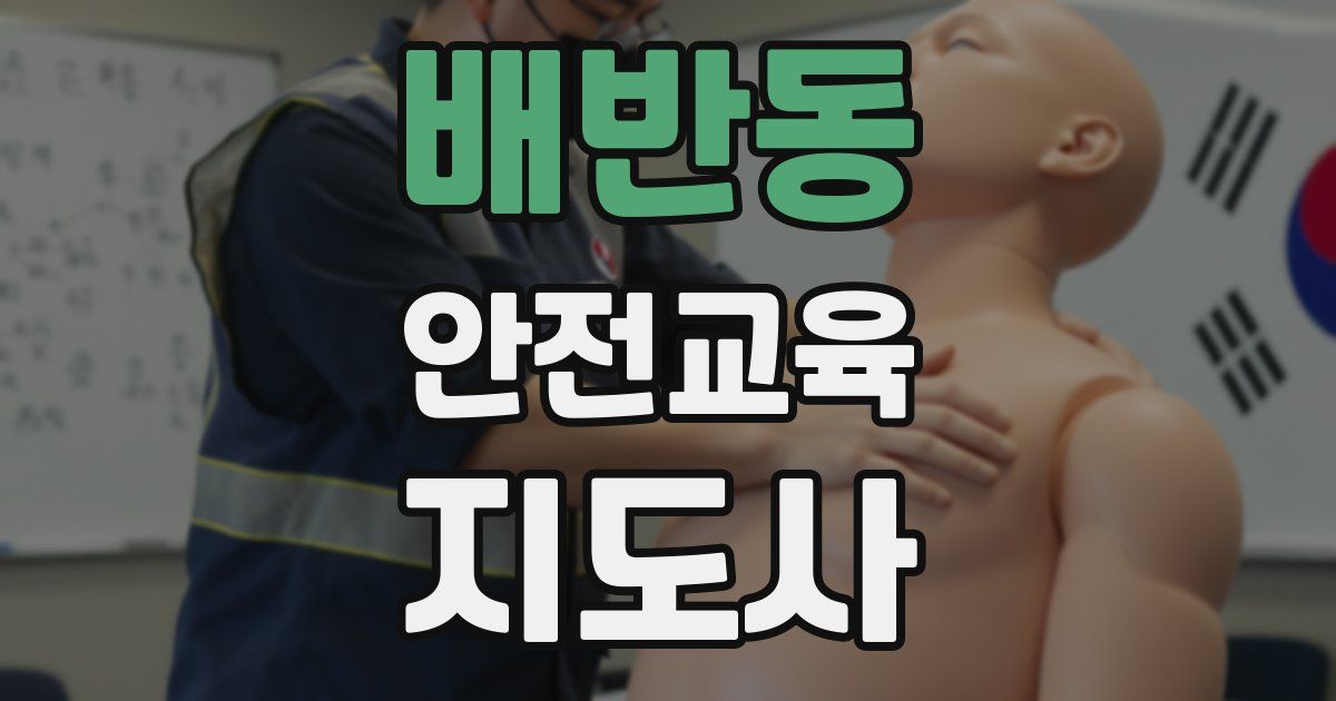 배반동 안전교육지도사 자격증