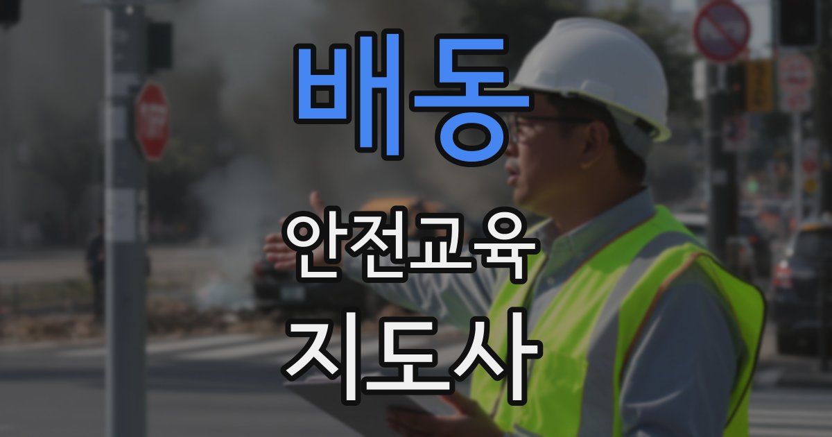 배동 안전교육지도사 자격증