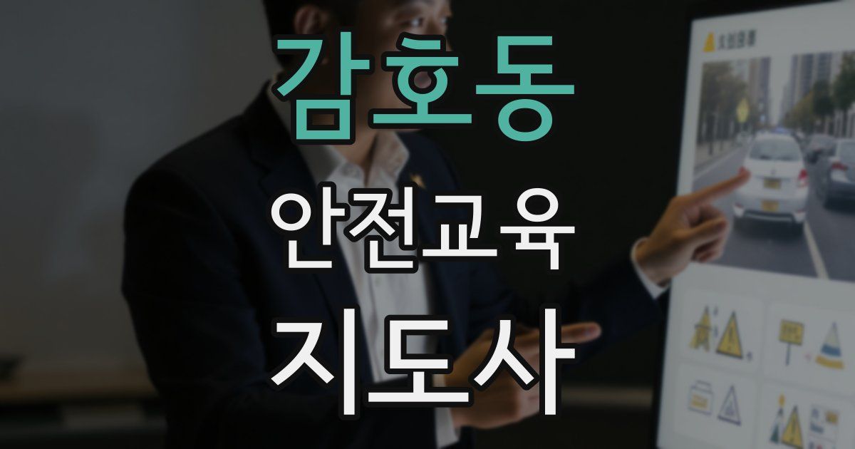 감호동 안전교육지도사 자격증