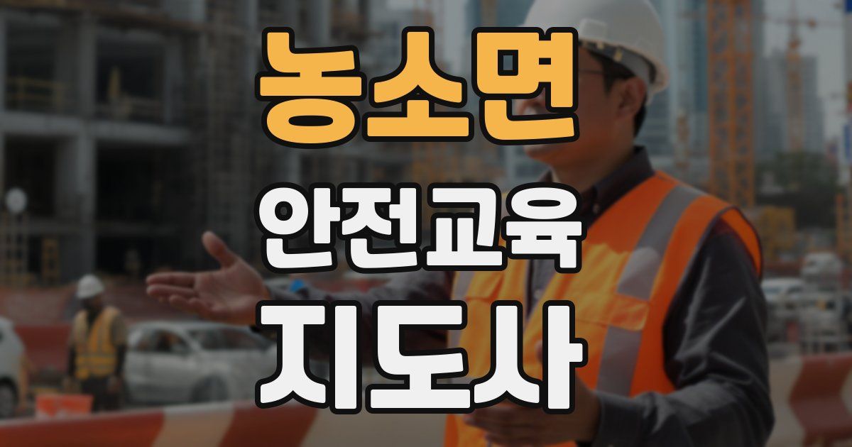 농소면 안전교육지도사 자격증