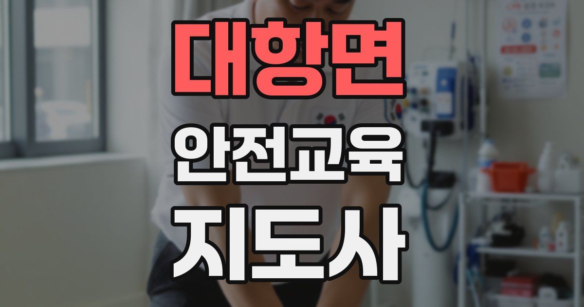 대항면 안전교육지도사 자격증