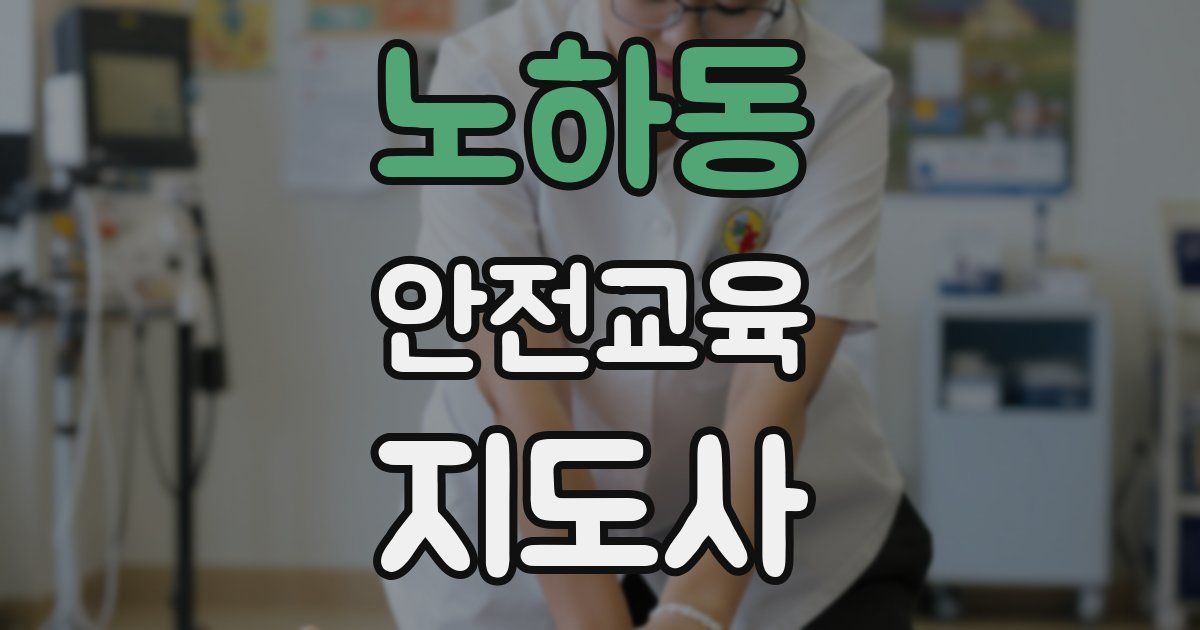 노하동 안전교육지도사 자격증
