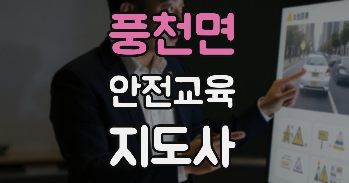 풍천면 안전교육지도사 자격증