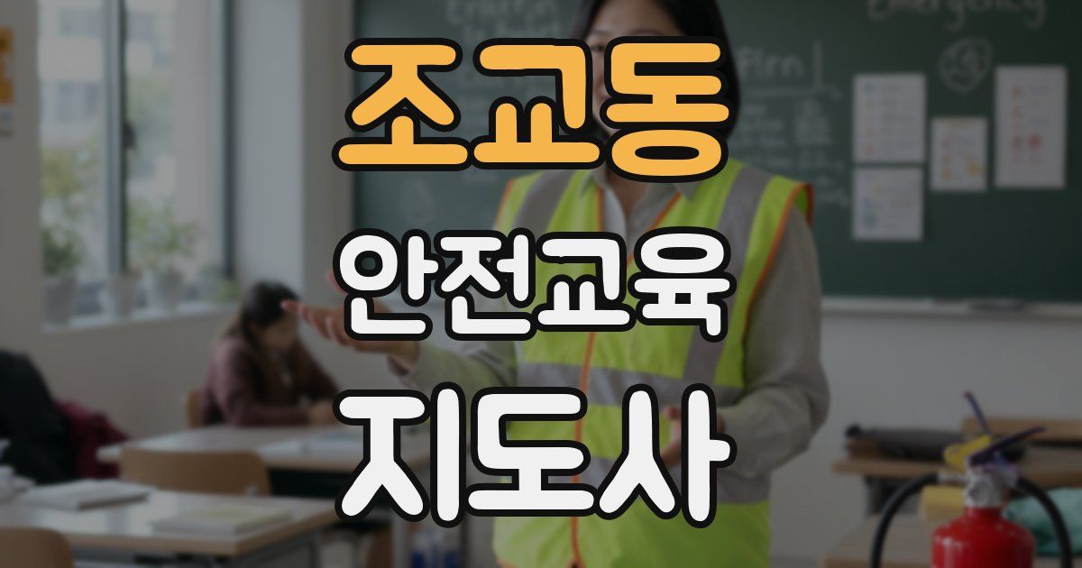 조교동 안전교육지도사 자격증