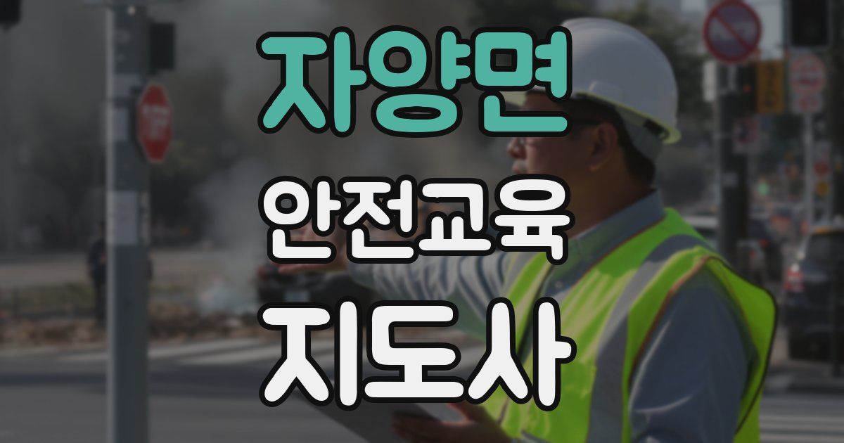 자양면 안전교육지도사 자격증