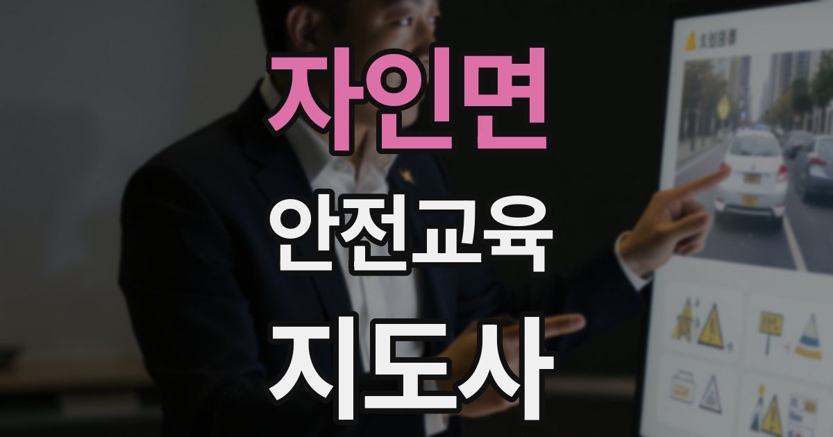 자인면 안전교육지도사 자격증