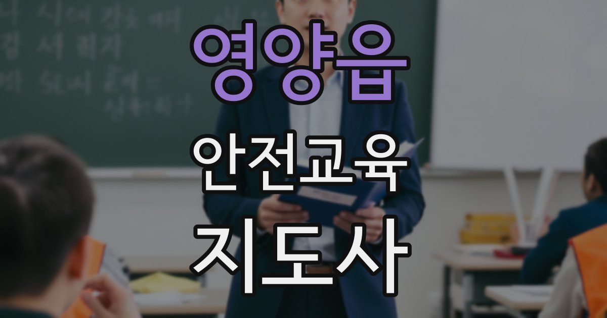 영양읍 안전교육지도사 자격증