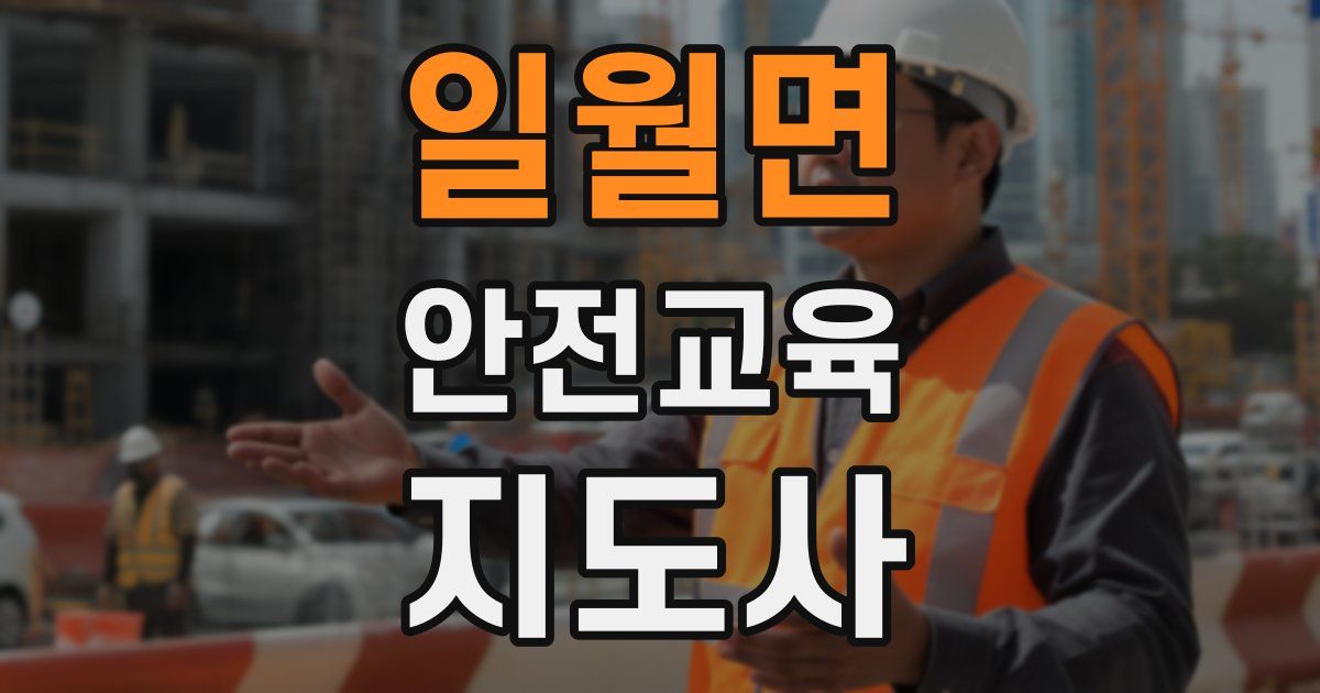 일월면 안전교육지도사 자격증