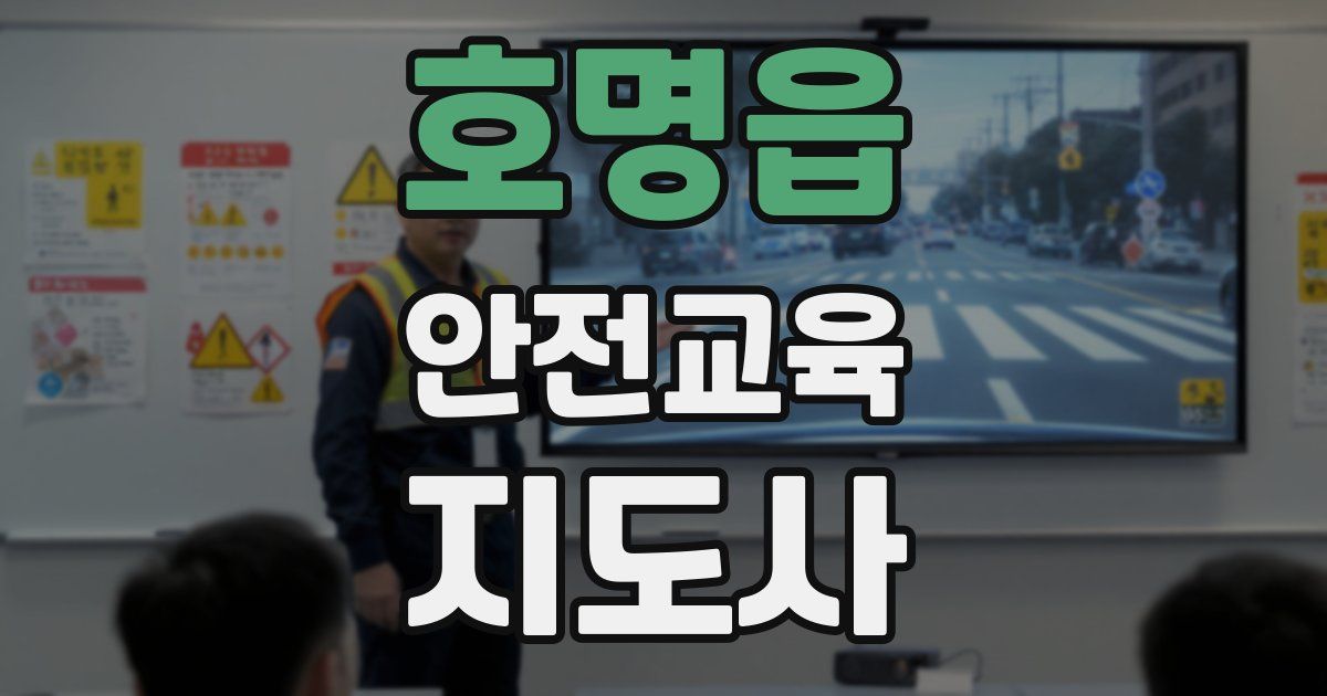 호명읍 안전교육지도사 자격증