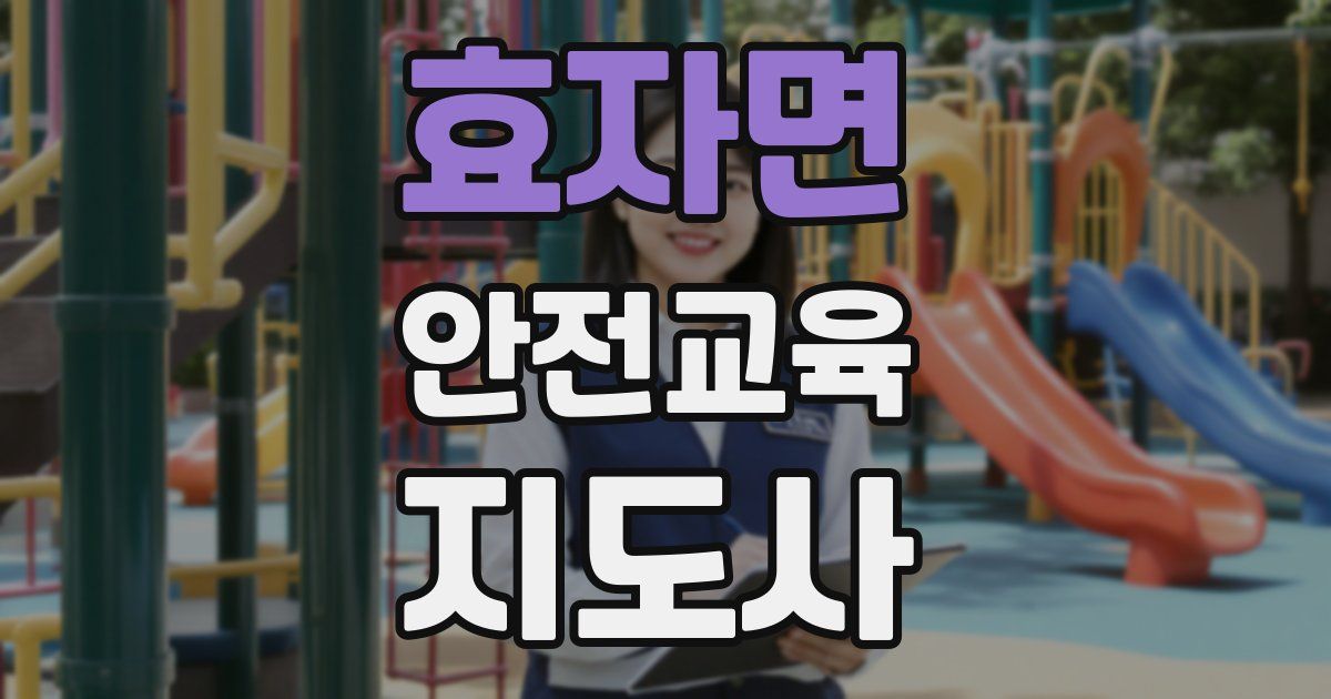 효자면 안전교육지도사 자격증