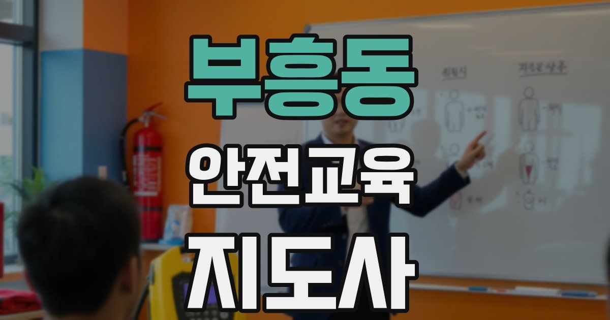 부흥동 안전교육지도사 자격증
