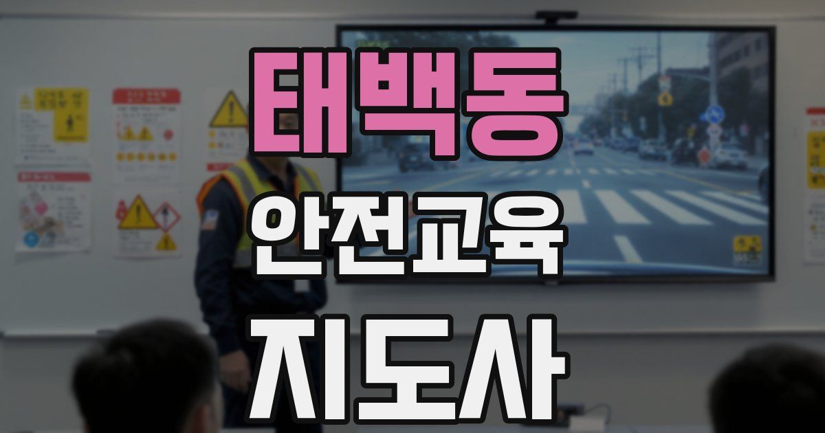 태백동 안전교육지도사 자격증