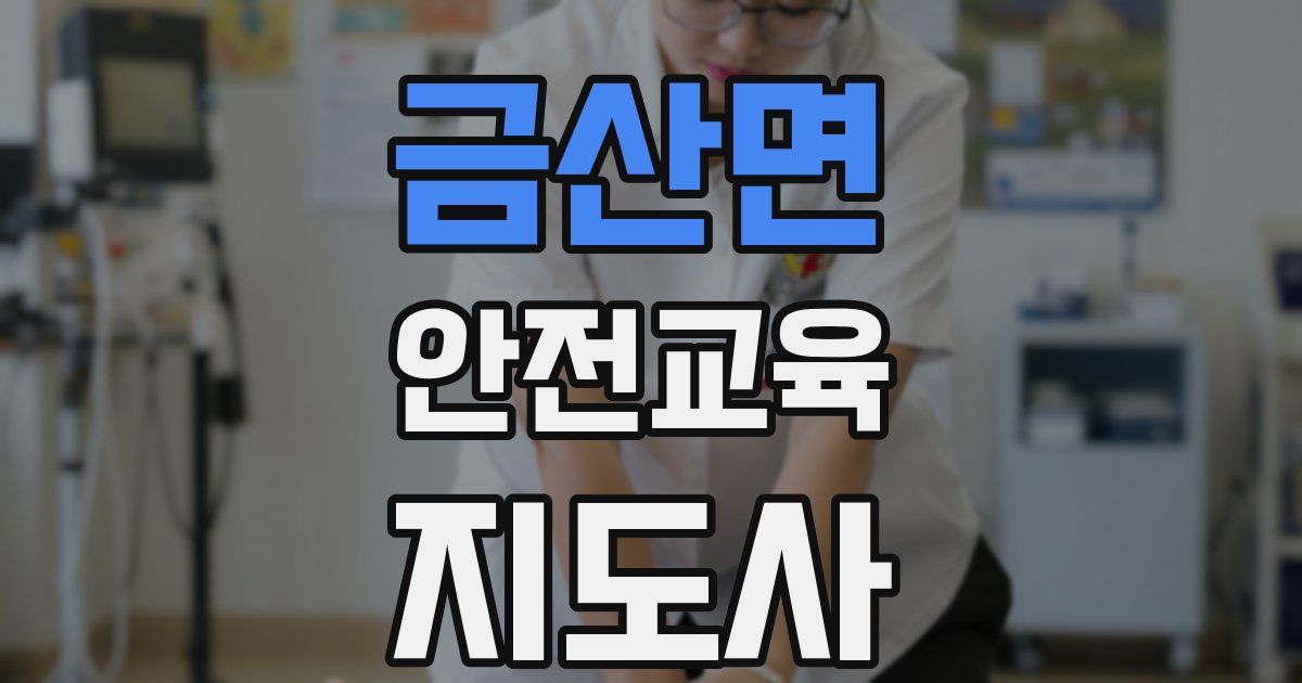 금산면 안전교육지도사 자격증