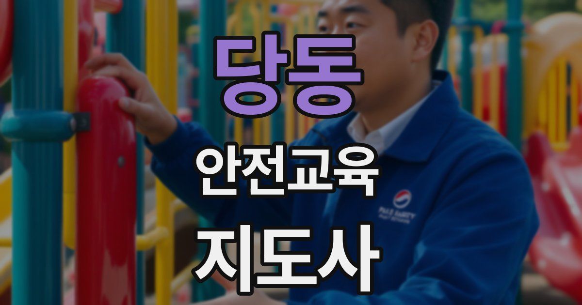 당동 안전교육지도사 자격증