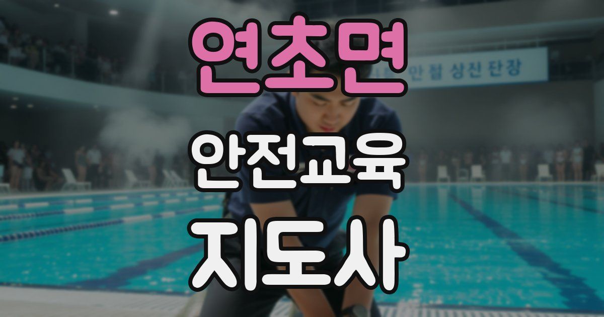 연초면 안전교육지도사 자격증