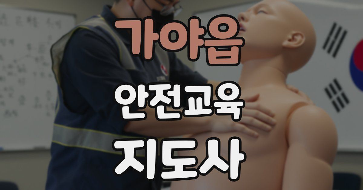 가야읍 안전교육지도사 자격증