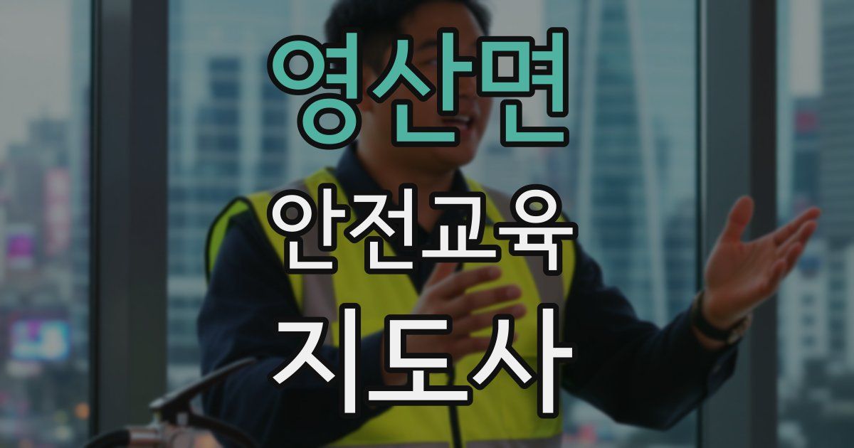 영산면 안전교육지도사 자격증