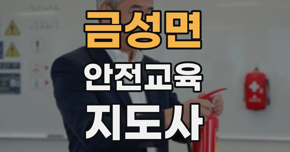 금성면 안전교육지도사 자격증
