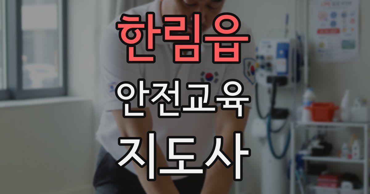 한림읍 안전교육지도사 자격증
