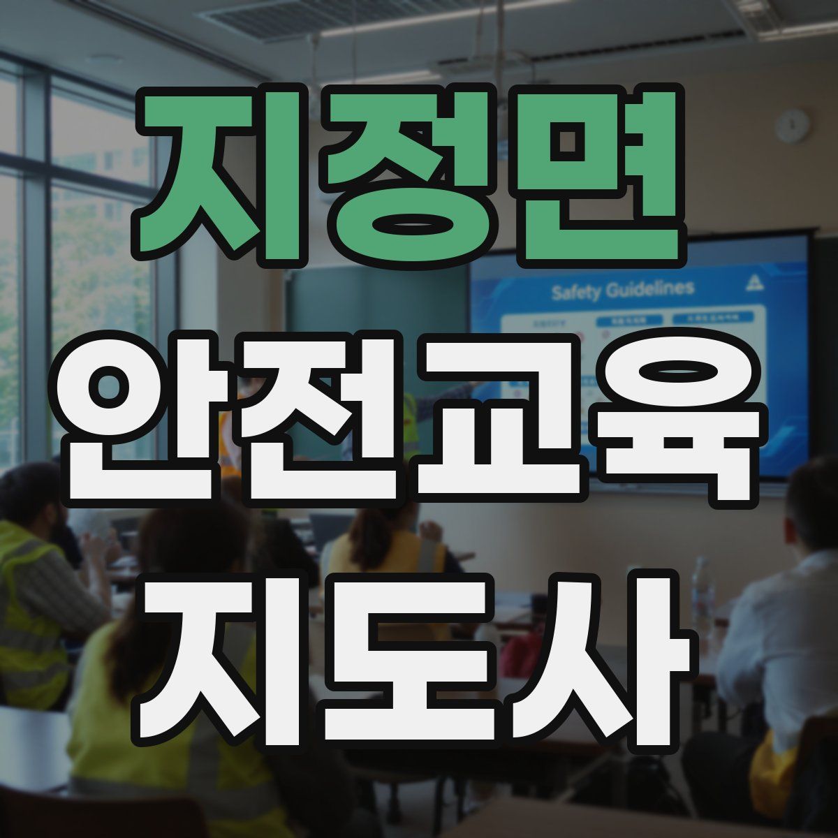 지정면 안전교육지도사 자격증