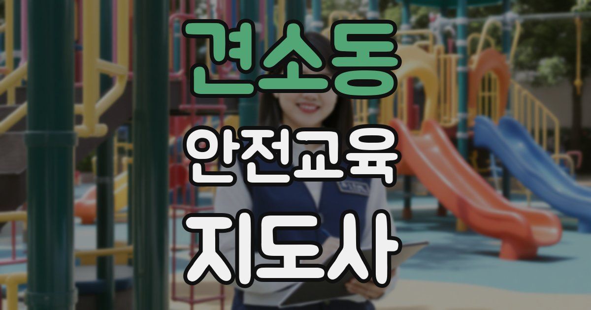견소동 안전교육지도사 자격증