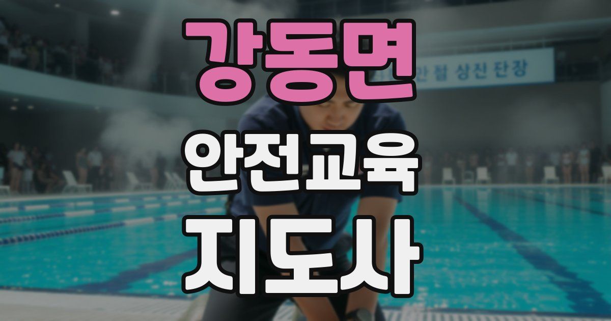 강동면 안전교육지도사 자격증