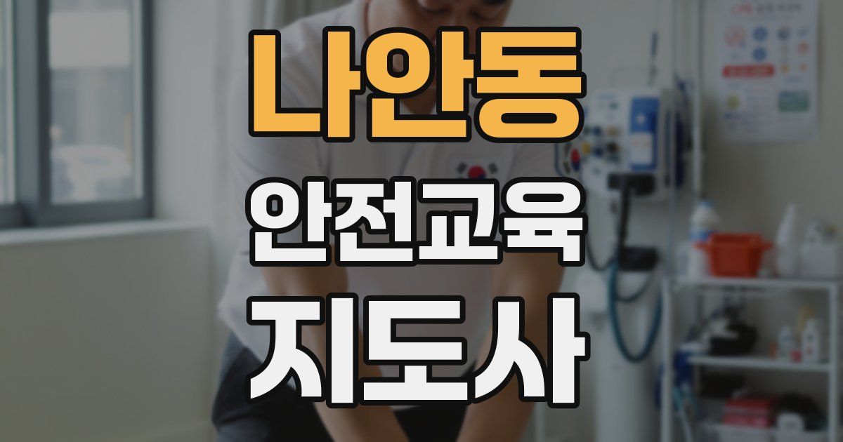 나안동 안전교육지도사 자격증