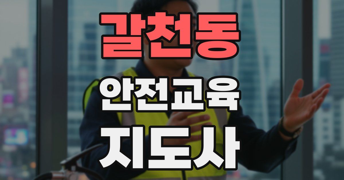 갈천동 안전교육지도사 자격증