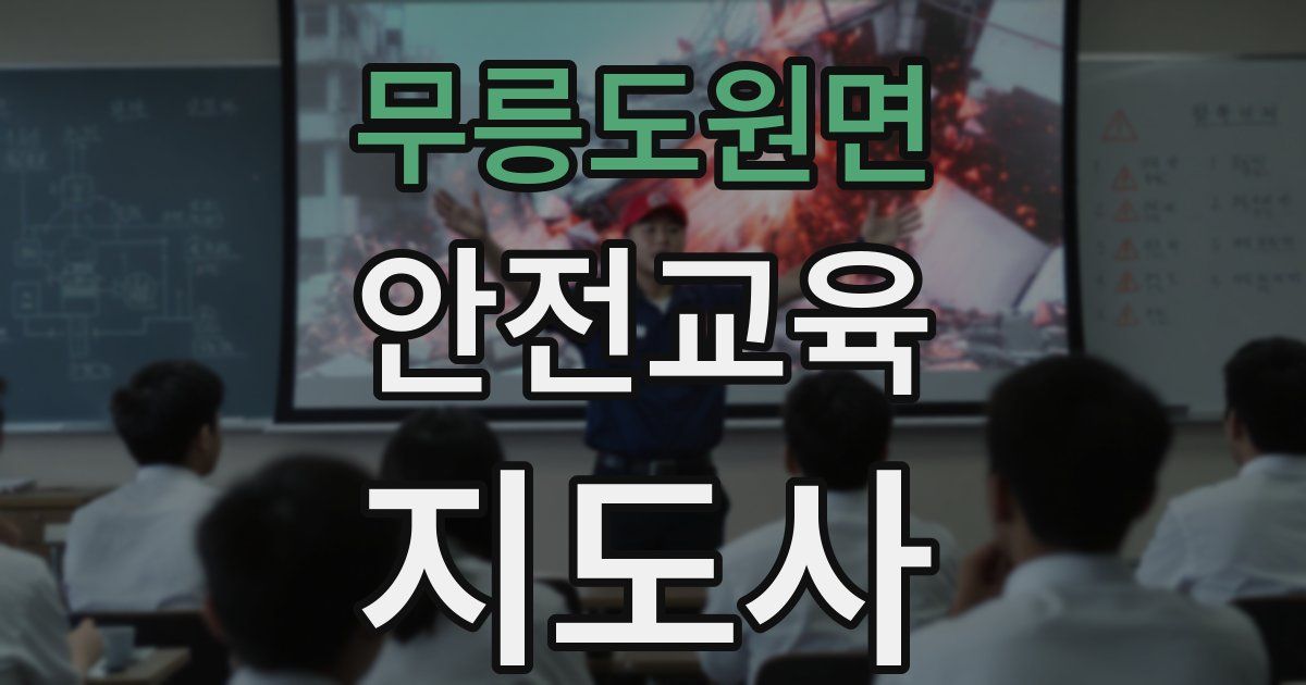무릉도원면 안전교육지도사 자격증