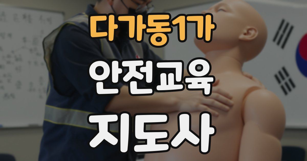 다가동1가 안전교육지도사 자격증