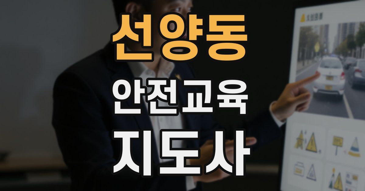 선양동 안전교육지도사 자격증