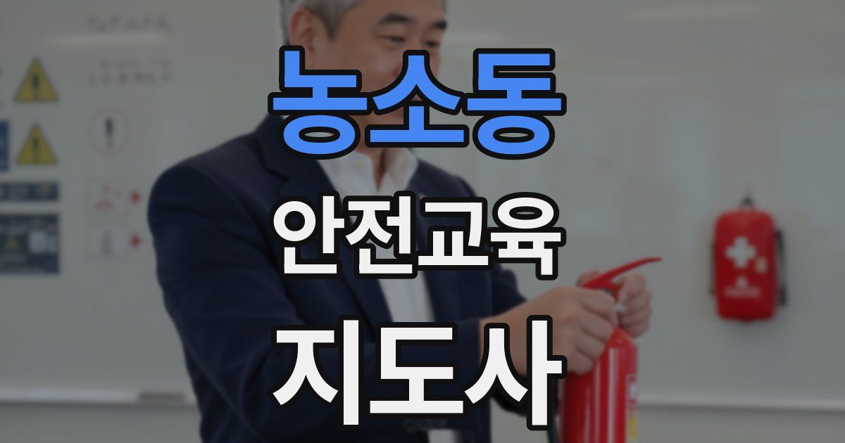 농소동 안전교육지도사 자격증