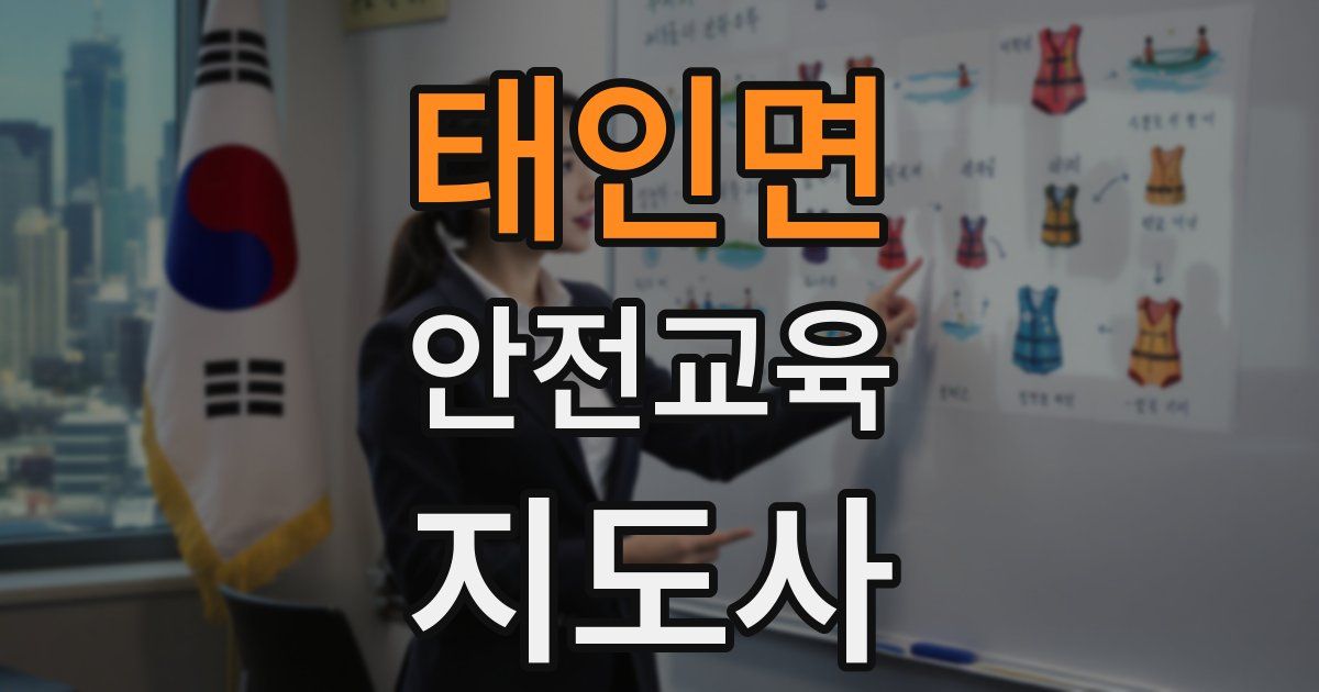 태인면 안전교육지도사 자격증