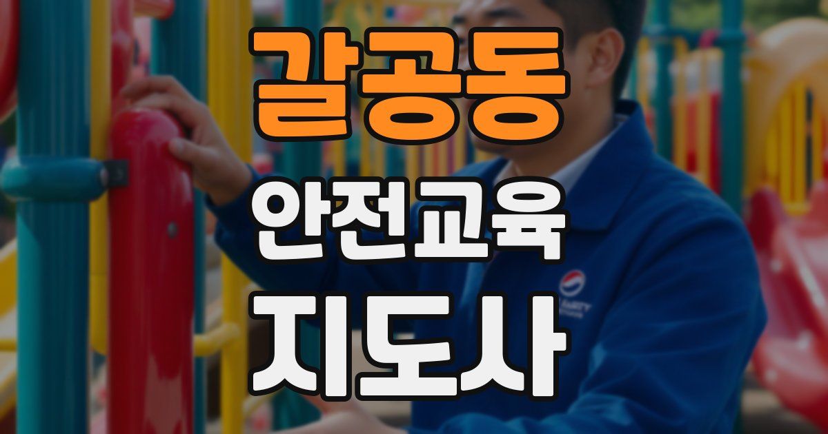 갈공동 안전교육지도사 자격증