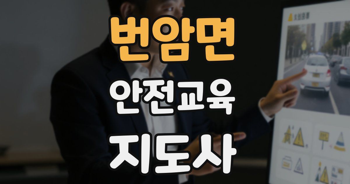 번암면 안전교육지도사 자격증