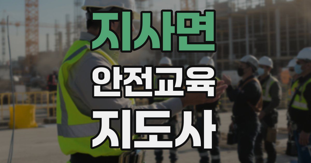 지사면 안전교육지도사 자격증