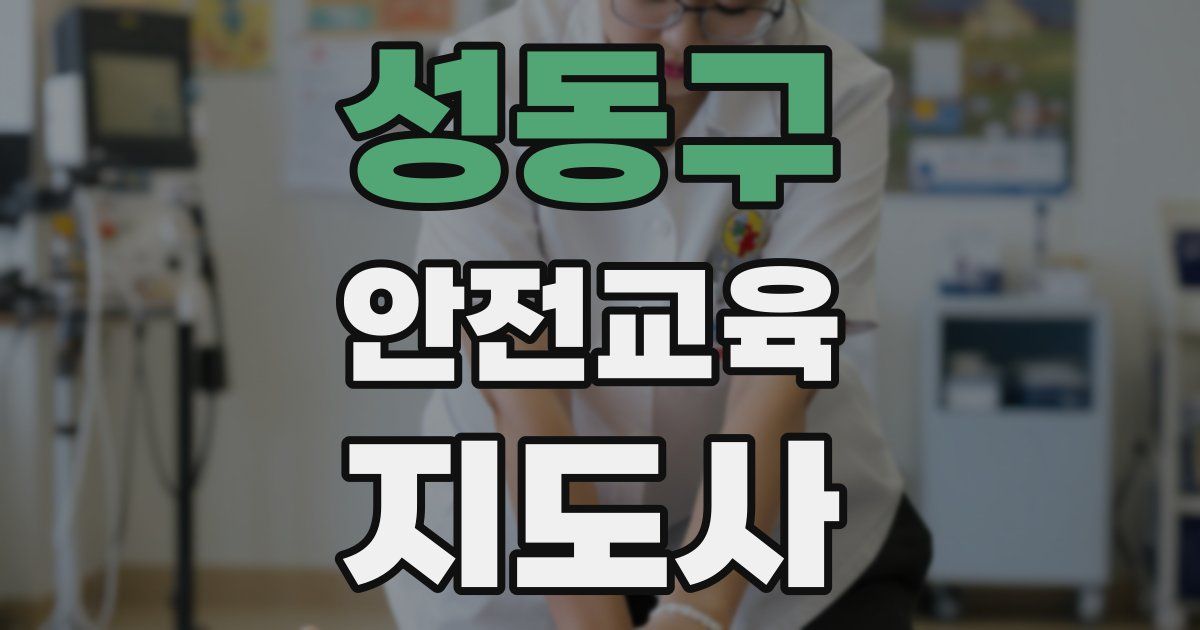 성동구 안전교육지도사 자격증