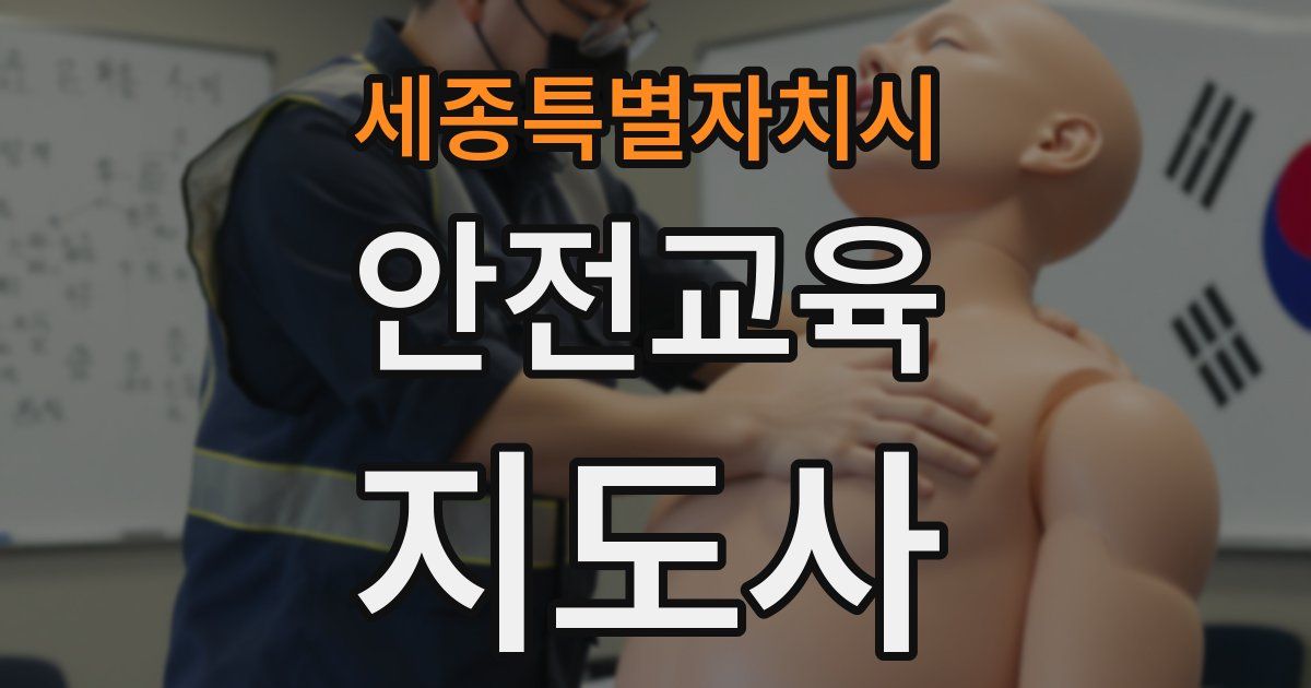 세종특별자치시 안전교육지도사 자격증