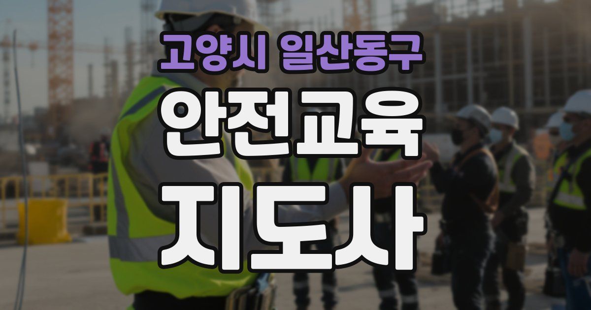 고양시 일산동구 안전교육지도사 자격증