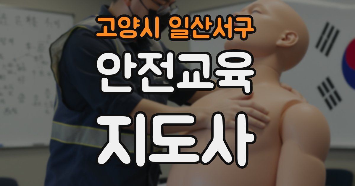 고양시 일산서구 안전교육지도사 자격증