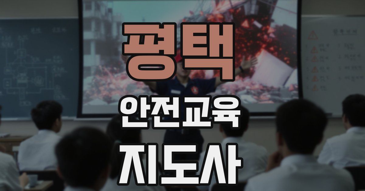 평택 안전교육지도사 자격증