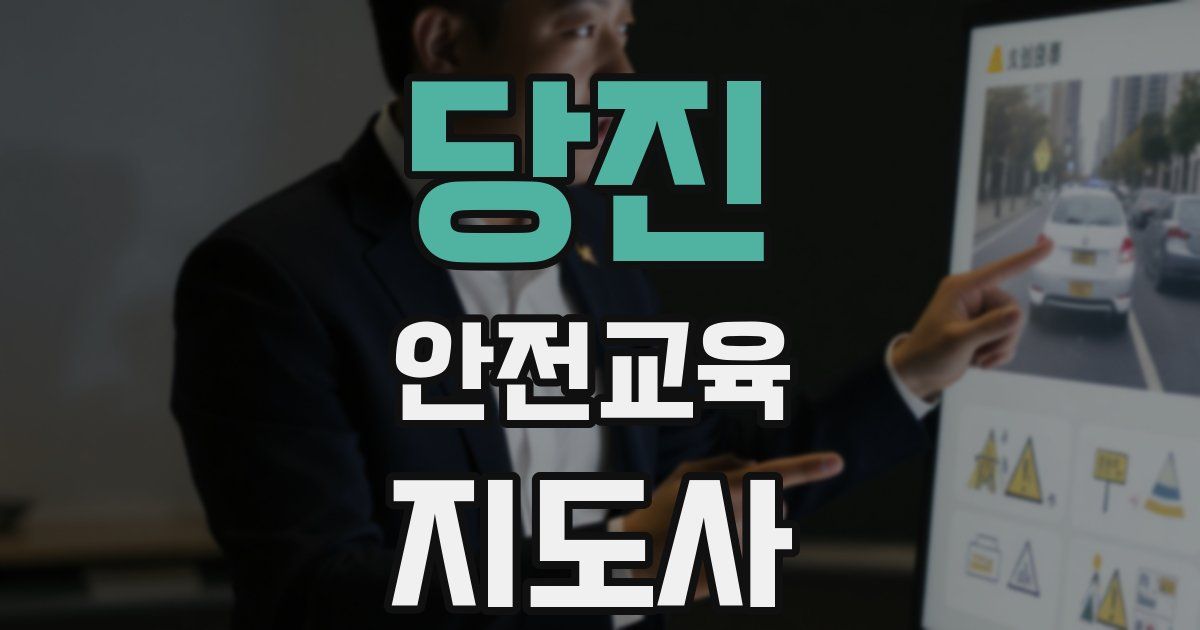 당진 안전교육지도사 자격증