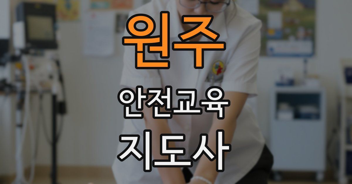 원주 안전교육지도사 자격증