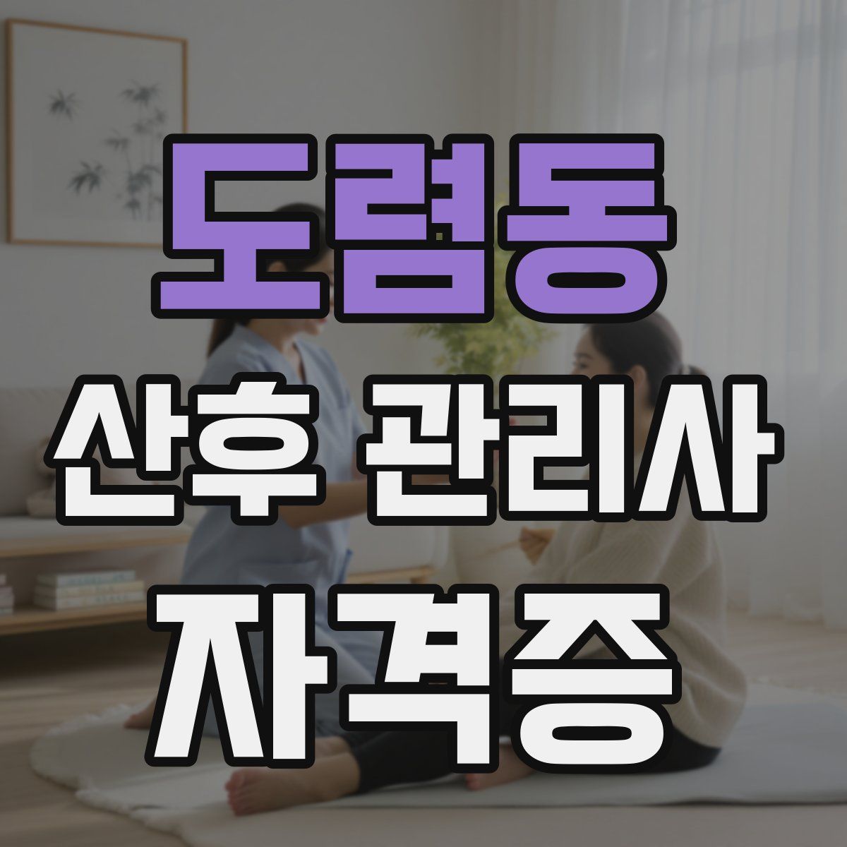 도렴동 산후 관리사 자격증