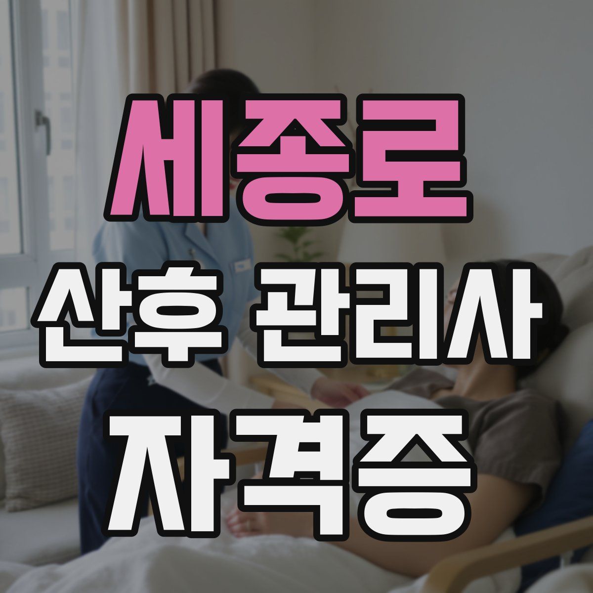 세종로 산후 관리사 자격증