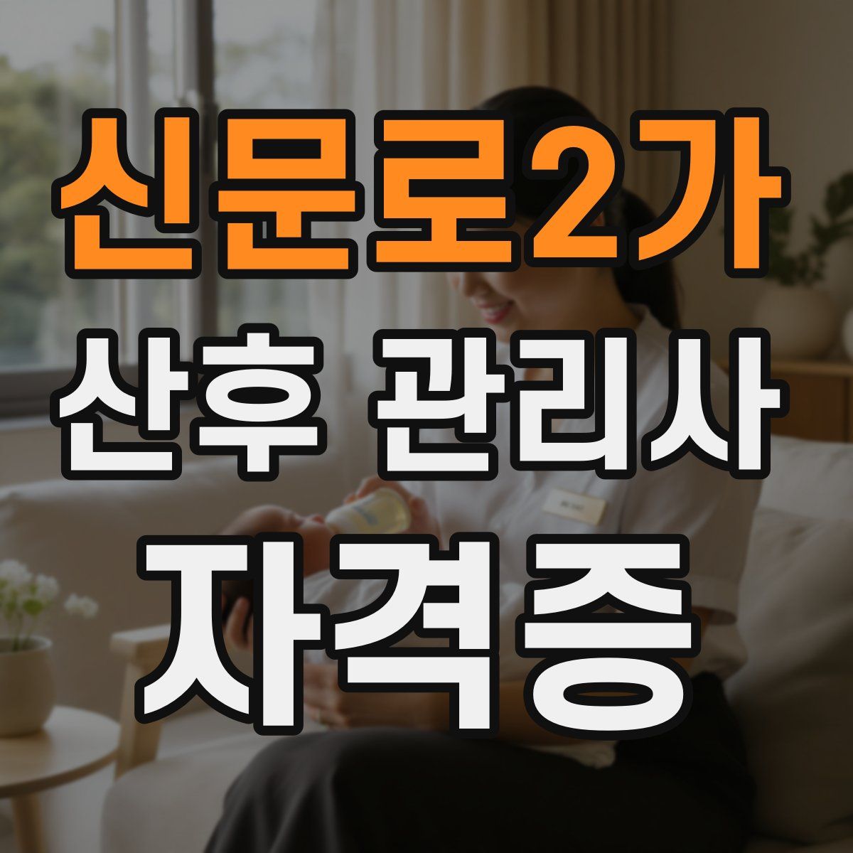 신문로2가 산후 관리사 자격증